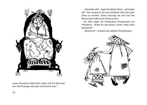 Die kleine Hexe: Die kleine Hexe: Kinderbuch-Klassiker ab 6, gebundene Ausgabe schwarz-weiß illustriert