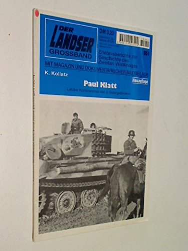 Der Landser Grossband 951 Paul Klatt Pabel Roman-Heft