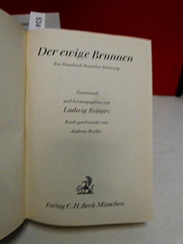 Der ewige Brunnen. Ein Hausbuch deutscher Dichtung.