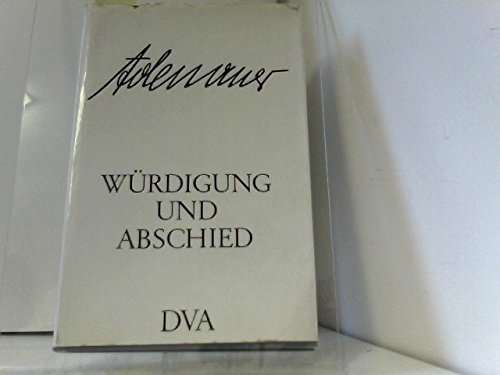 Würdigung und Abschied. Gest. 19. April 1967.