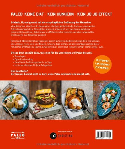 Paleo - Steinzeit Diät: ohne Hunger abnehmen, fit und schlank werden - Power for Life. 115 Rezepte aus der modernen Steinzeitküche mit Fleisch, Fisch & Gemüse. Glutenfrei & laktosefrei.