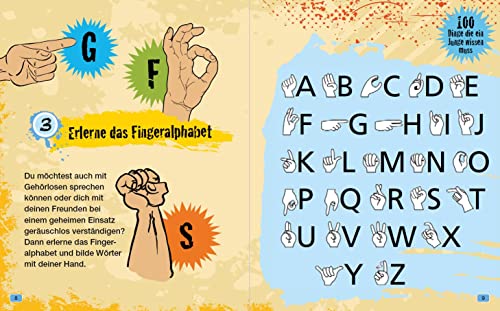 100 Dinge, die ein Junge wissen muss: Spannende Tipps, Tricks und Antworten auf Fragen für Jungen ab 8 Jahren. Kinderbuch für Jungs | Geschenkidee