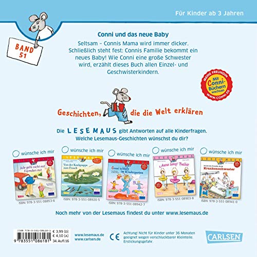 LESEMAUS 51: Conni und das neue Baby (51): Eine Geschichte