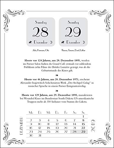 Abreißkalender Was geschah heute vor... 2019