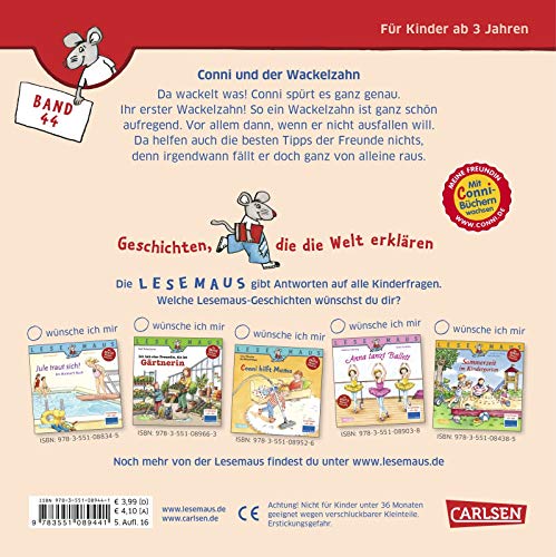 LESEMAUS 44: Conni und der Wackelzahn (44): alle 3 sind Originalausgaben