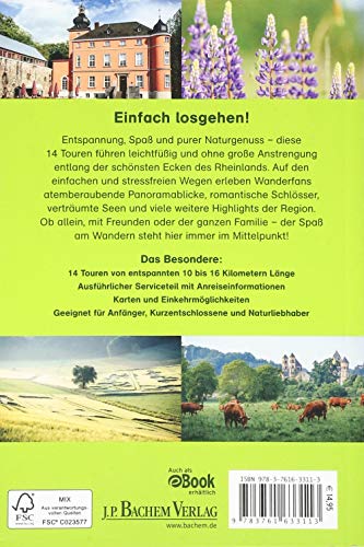 Leichtfüßig wandern: 14 einfache Touren durch das Rheinland