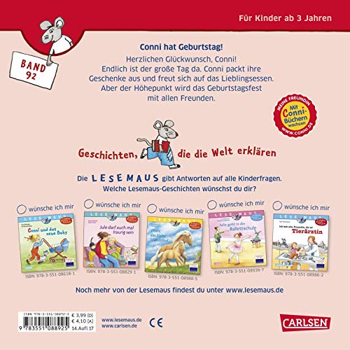 LESEMAUS 92: Conni hat Geburtstag! (92)