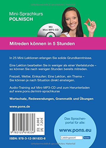 PONS Mini-Sprachkurs Polnisch: Mitreden können in 5 Stunden mit Mini-MP3-CD
