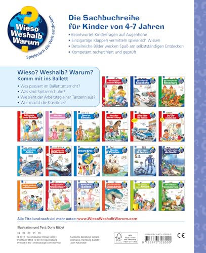 Wieso? Weshalb? Warum?, Band 54 - Komm mit ins Ballett (Sachbuch ab 4 Jahre - mit Klappen) (Kernreihe, 54)