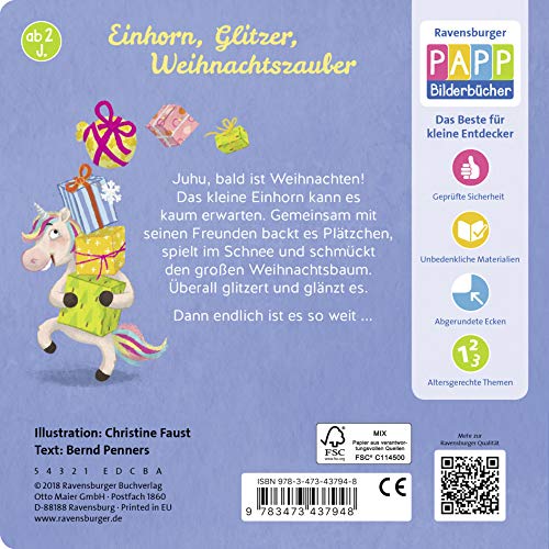 Das Einhorn feiert Weihnachten