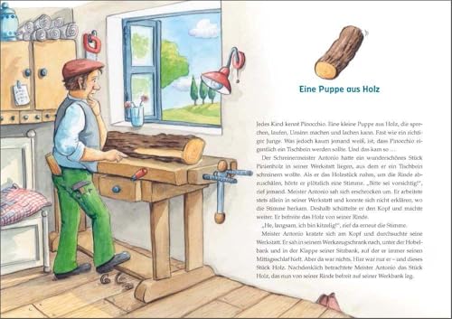 Pinocchio: Der Kinderbuch-Klassiker als farbig illustrierte Nacherzählung - Zum Vorlesen für Kinder ab 5 Jahren