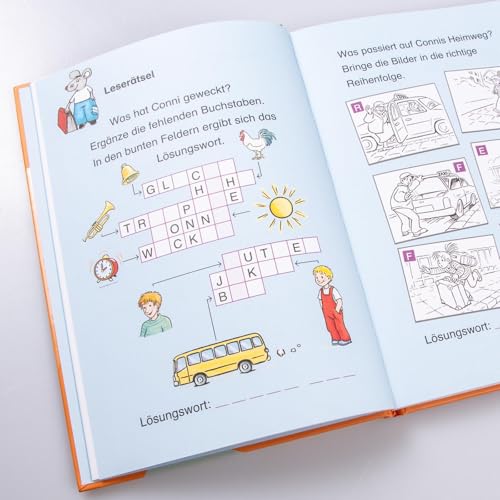 LESEMAUS zum Lesenlernen Sammelbände: Conni-Geschichten zum Lesenlernen: 3 Bild-Wörter-Geschichten mit Leserätseln für Kinder ab 6 Jahren zum Mitlesen