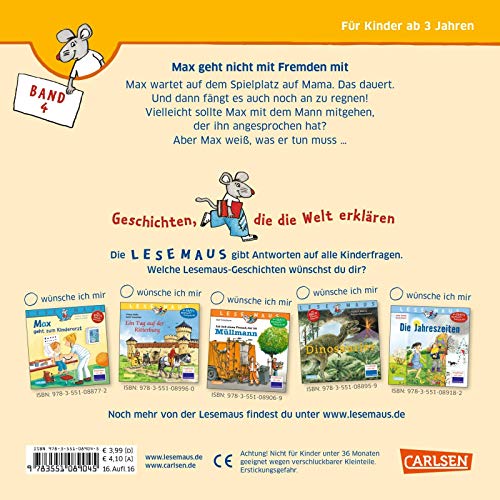 LESEMAUS 4: Max geht nicht mit Fremden mit (4)
