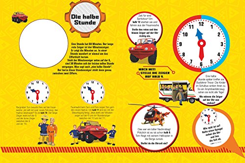 Feuerwehrmann Sam Uhrenlernbuch: Mit beweglichen Zeigern zum Üben