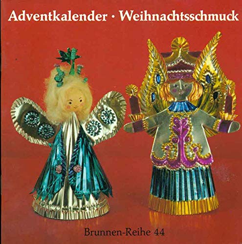 Adventkalender und Weihnachtsschmuck. Arbeiten mit Metallfolie, Metalldrucken und -bemalen.