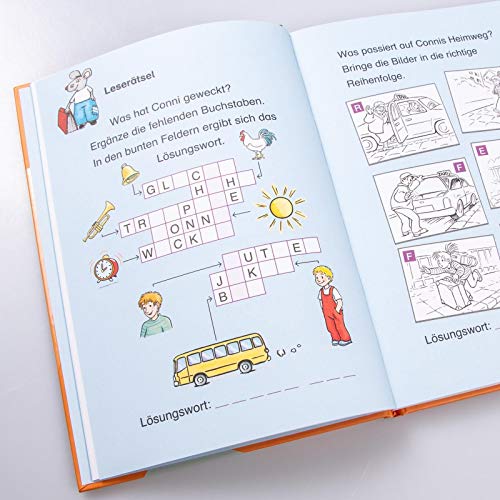 LESEMAUS zum Lesenlernen Sammelbände: Conni-Geschichten zum Lesenlernen: 3 Bild-Wörter-Geschichten mit Leserätseln für Kinder ab 6 Jahren zum Mitlesen