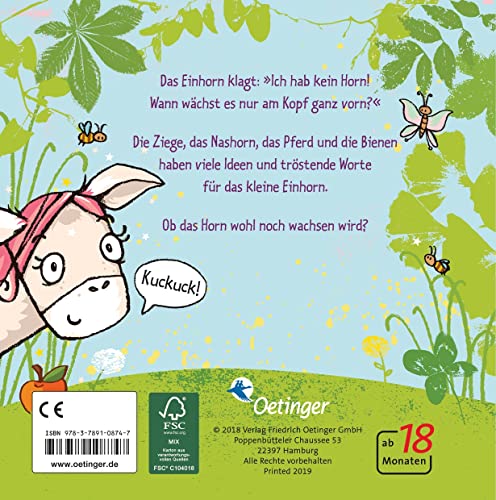 Das Einhorn ohne Horn vorn: Charmantes Pappbilderbuch ohne Kitsch für Kinder ab 2 Jahren (Die kleine Eule und ihre Freunde, Band 1)