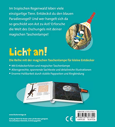 Leben im Dschungel: Licht an! (Licht an! Die Reihe mit der magischen Taschenlampe, Band 8)