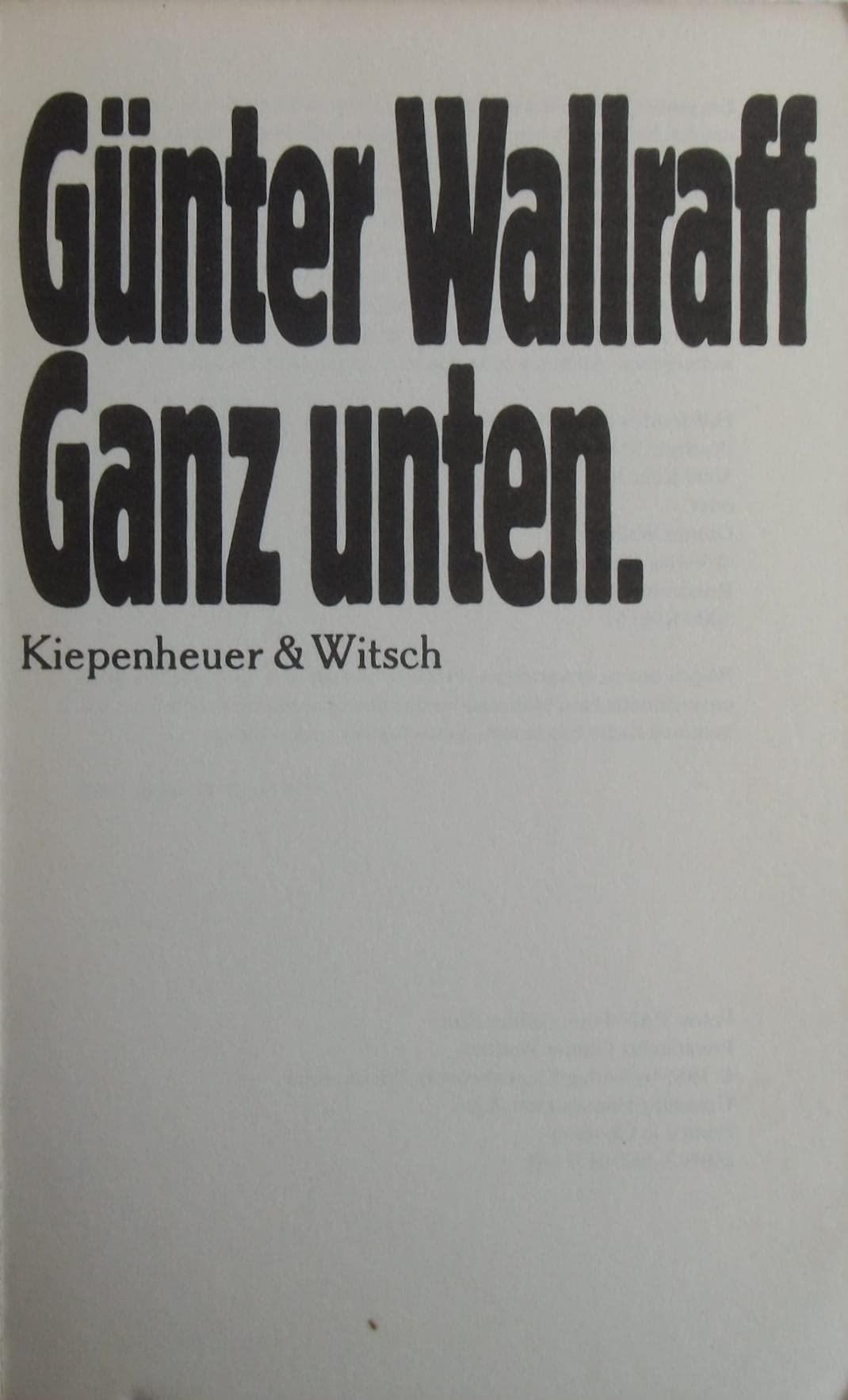 Ganz unten
