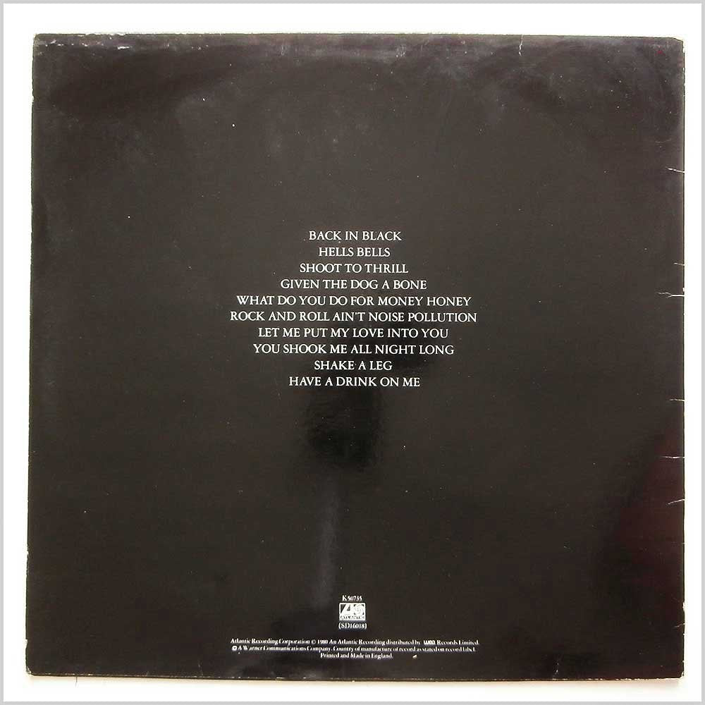 Back in Black (Live) [Vinyl LP]