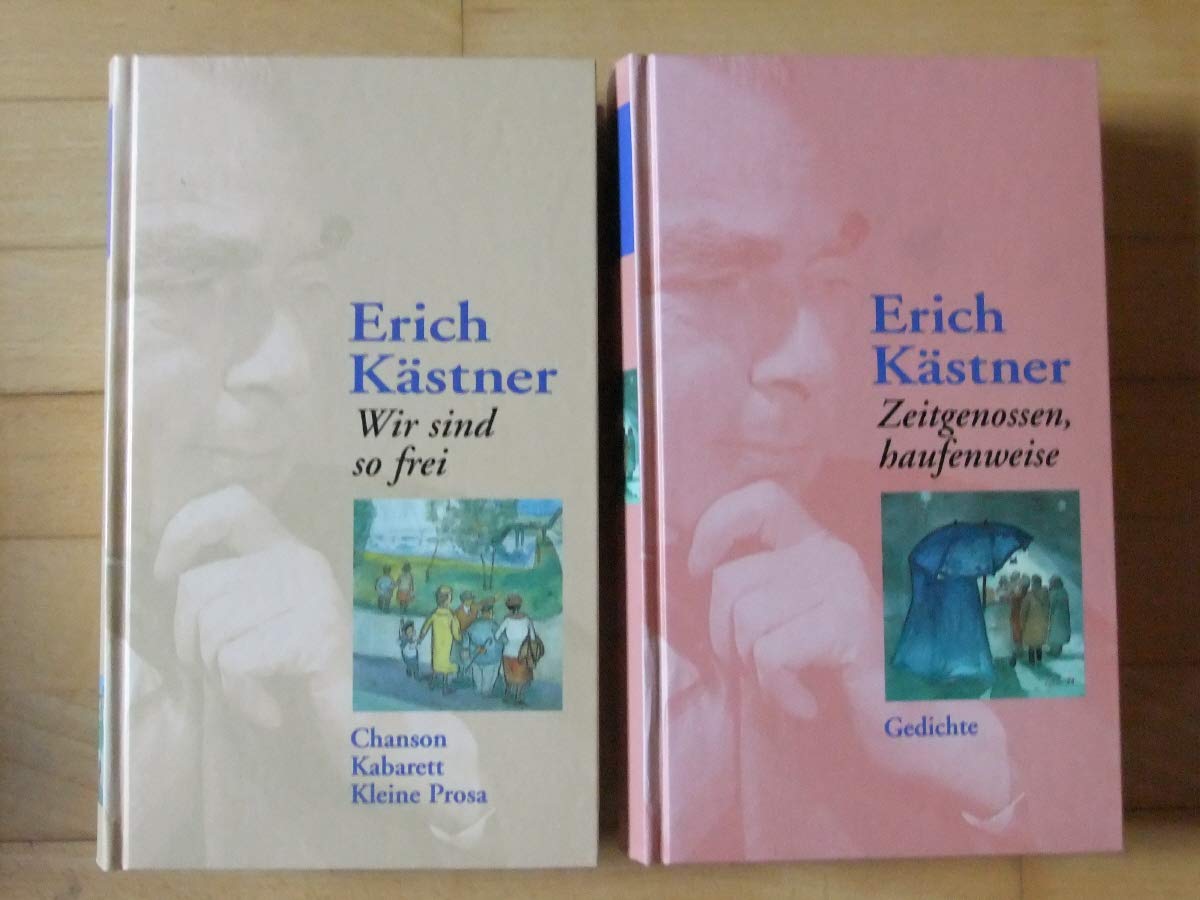 Erich Kästner: Werke. 6 Bände. Band I: Gedichte. Band II: Chanson, Kabarett, Kleine Prosa. Band III: Romane I. Band IV: Romane II. Band V: Theater, Hörspiel, Film. Band VI: Publizistik