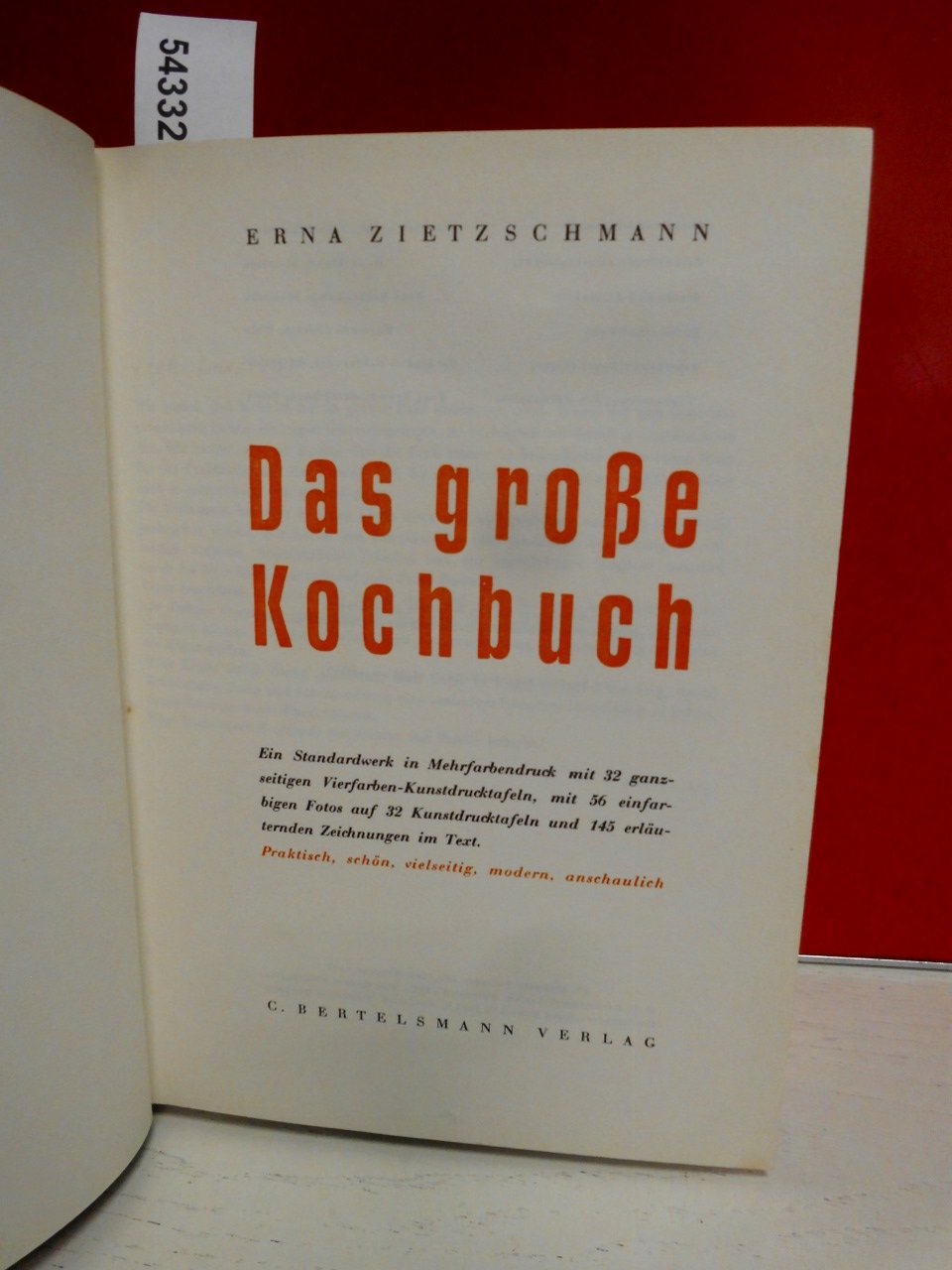 Das grosse Kochbuch, ein Standardwerk in Mehrfarbendruck