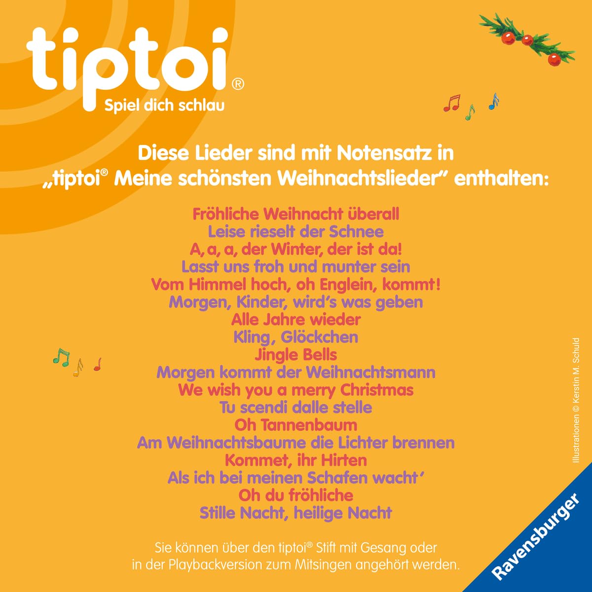 tiptoi® Meine schönsten Weihnachtslieder, Liederbuch ab 3 Jahre für Weihnachten (Liederbücher)