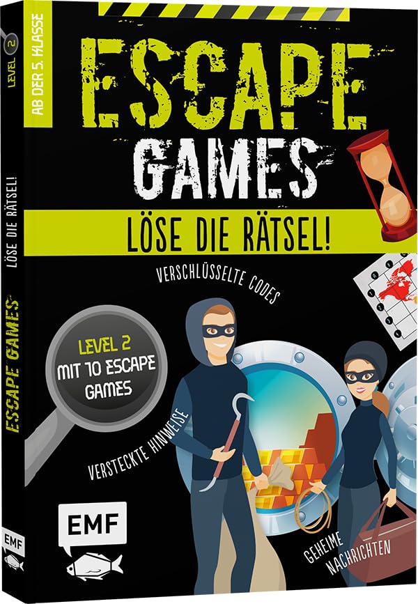 Escape Games Level 2 (grün) – Löse die Rätsel! – 10 Escape Games ab der 5. Klasse: Mit verschlüsselten Codes, versteckten Hinweisen und geheimen Nachrichten