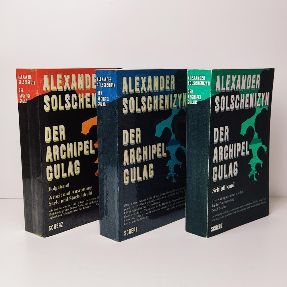 3 x Archipel Gulag . 1. Der Archipel Gulag , 2. Folgeband - Arbeit und Ausrottung , - Seele und Stacheldraht , 3. Schlußband - Die Katorga kommt wieder , - In der Verbannung , - Nach Stalin .