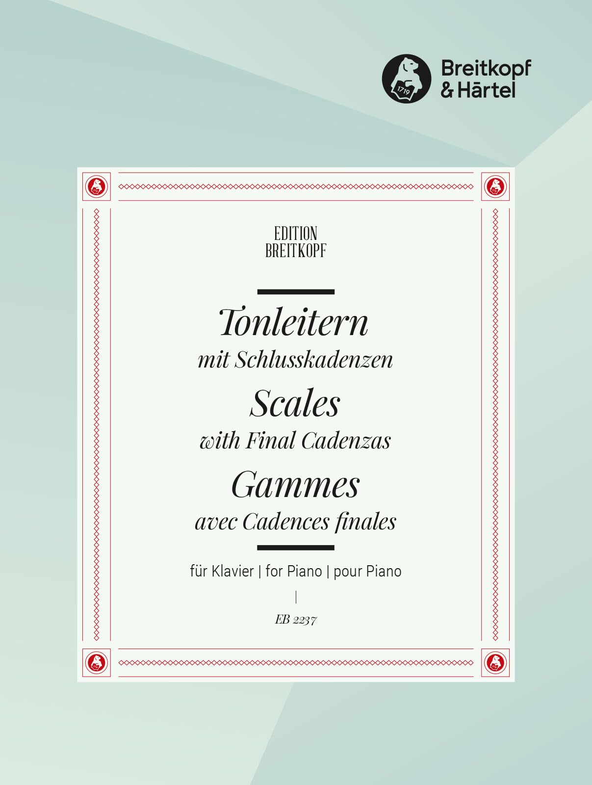 Tonleitern mit Schlusskadenzen für Klavier (EB 2237)