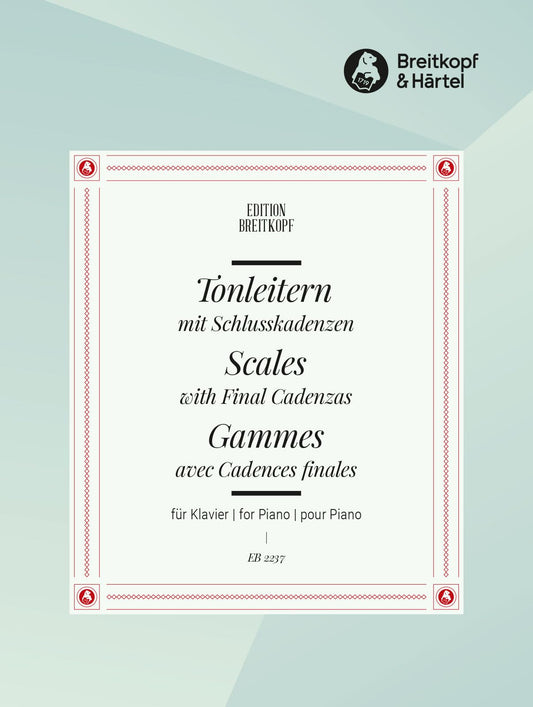 Tonleitern mit Schlusskadenzen für Klavier (EB 2237)