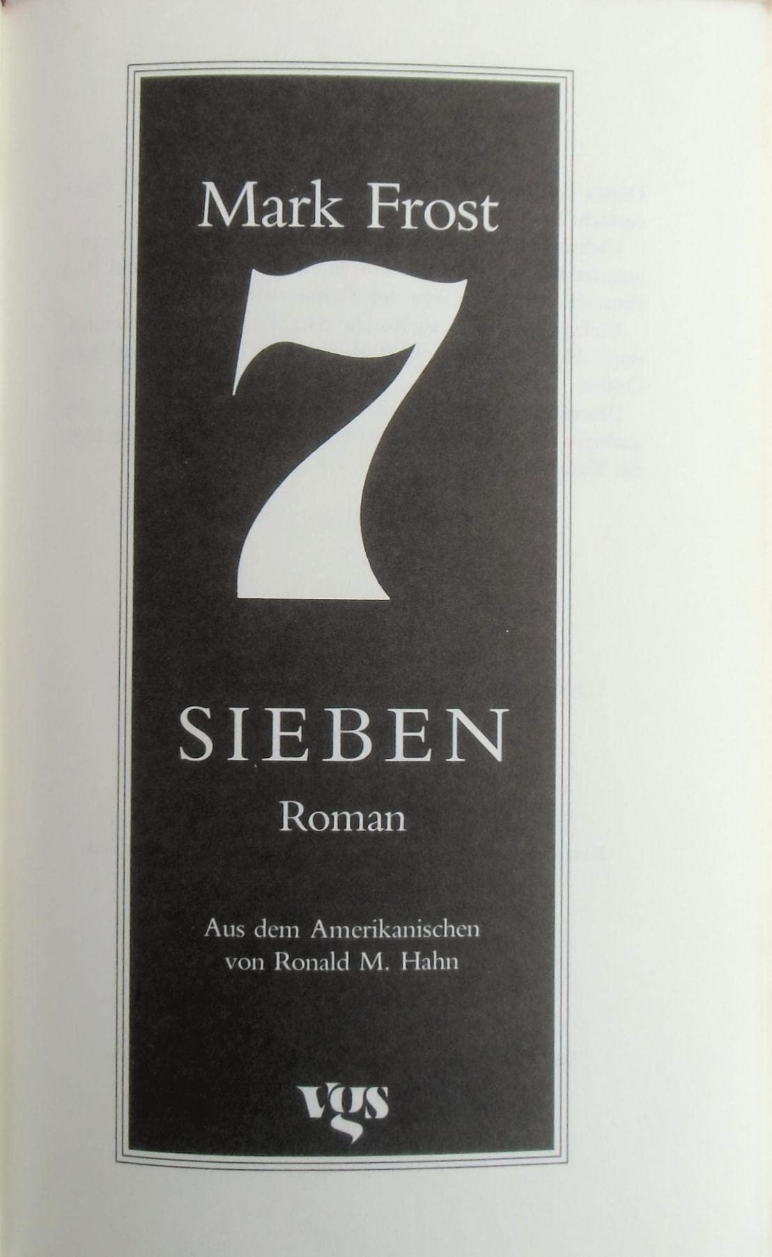 Sieben. Roman