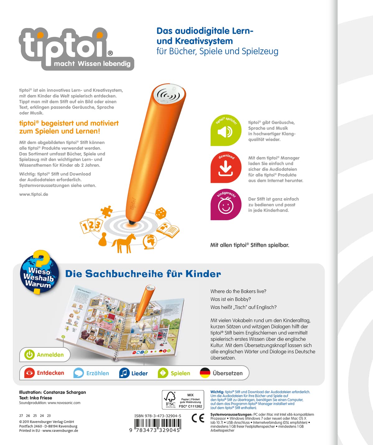 tiptoi® Wieso? Weshalb? Warum? Wir lernen Englisch: Mit über 1.500 Sounds (tiptoi® Wieso? Weshalb? Warum?, 5)