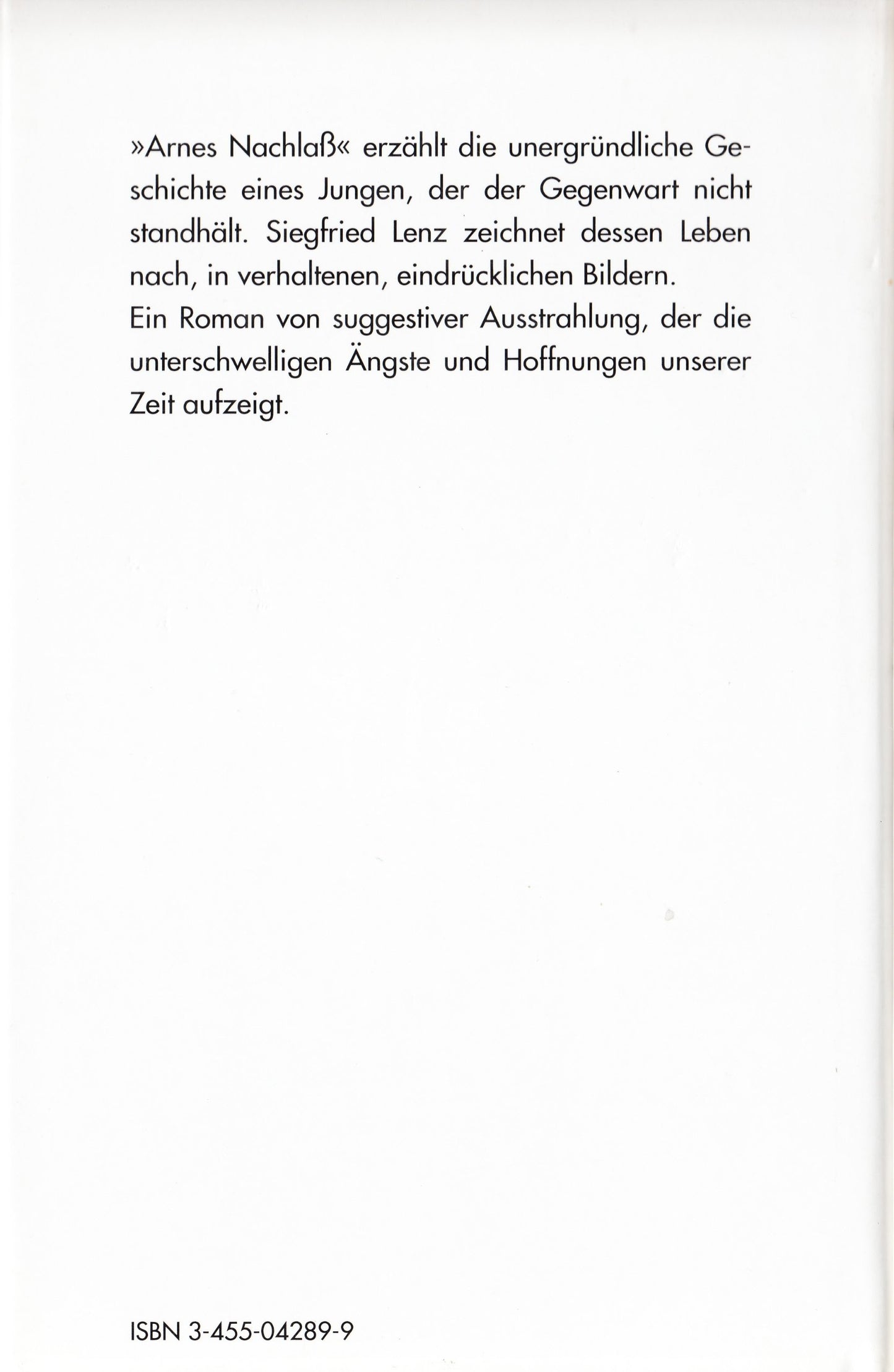 Arnes Nachlass: Roman