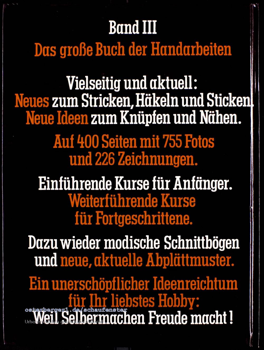 Das große Buch der Handarbeiten III.