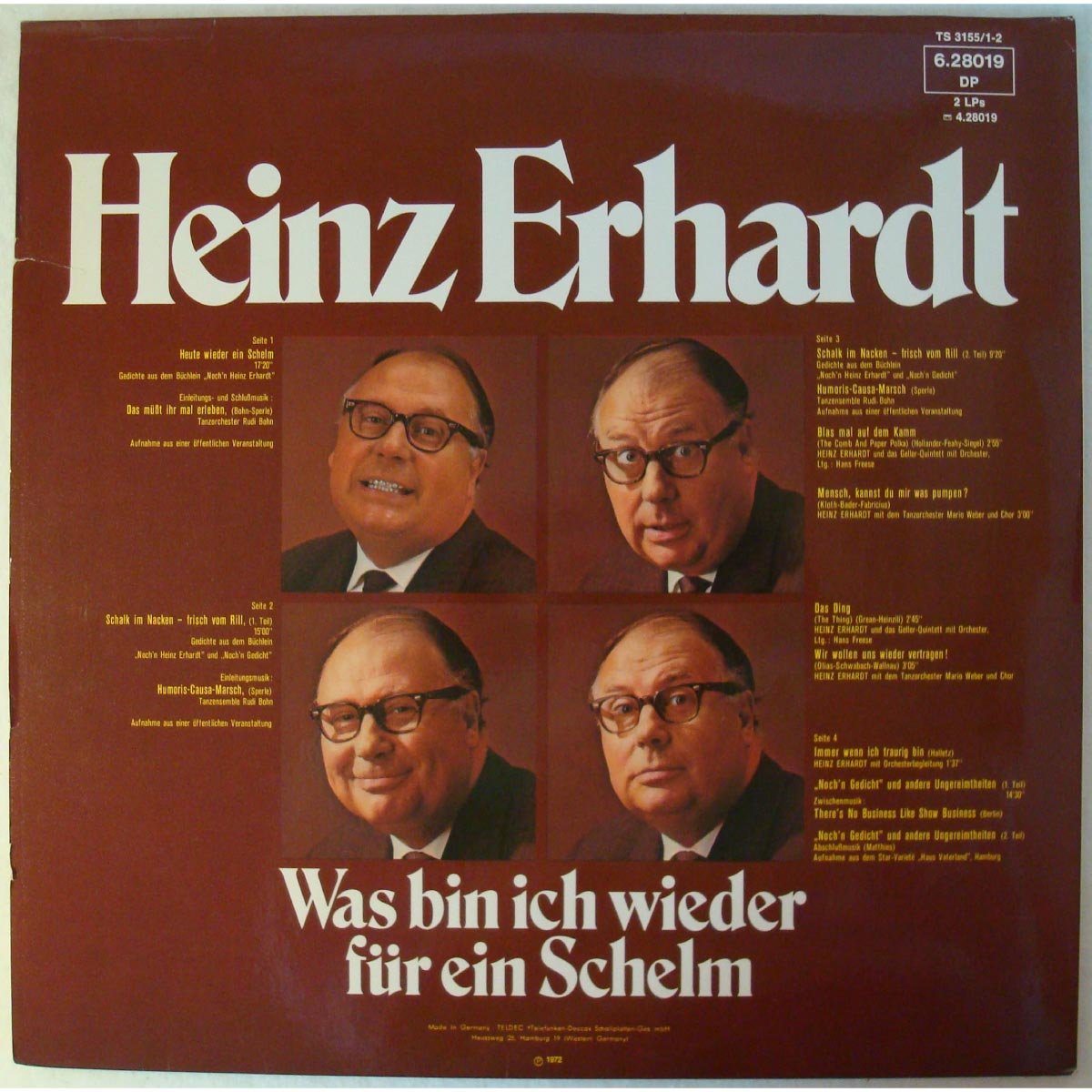 Heinz Erhardt 'Was bin ich wieder für ein Schelm'