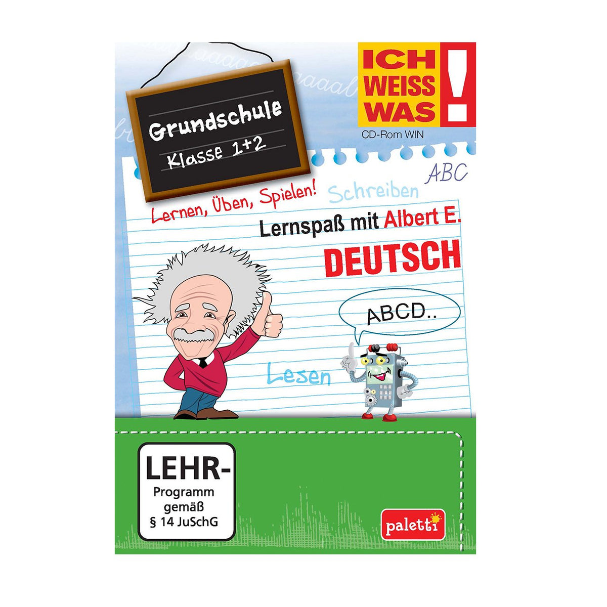 Albert E. ICH WEISS WAS! Lernspaß Grundschule Deutsch Klasse 1 + 2 CD ROM