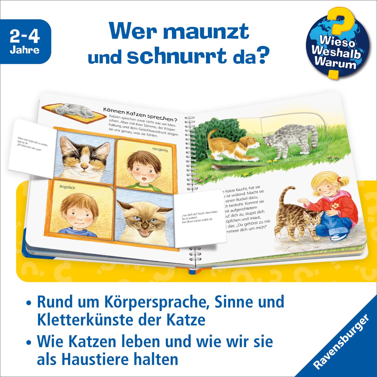 Wieso? Weshalb? Warum? junior, Band 21 - Die Katze (Sachbuch ab 2 Jahre - mit Klappen) (junior, 21)