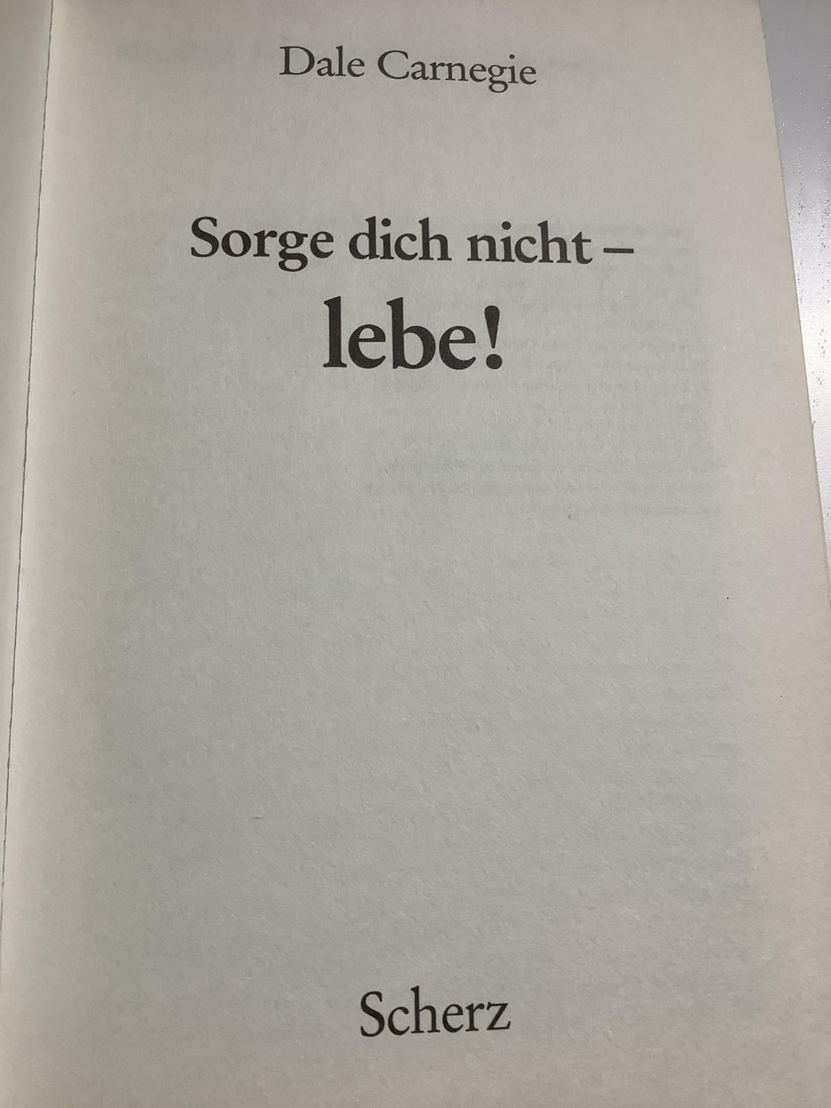 Sorge dich nicht - lebe!: Die Kunst zu einem von Ängsten und Aufregungen befreiten Leben zu finden