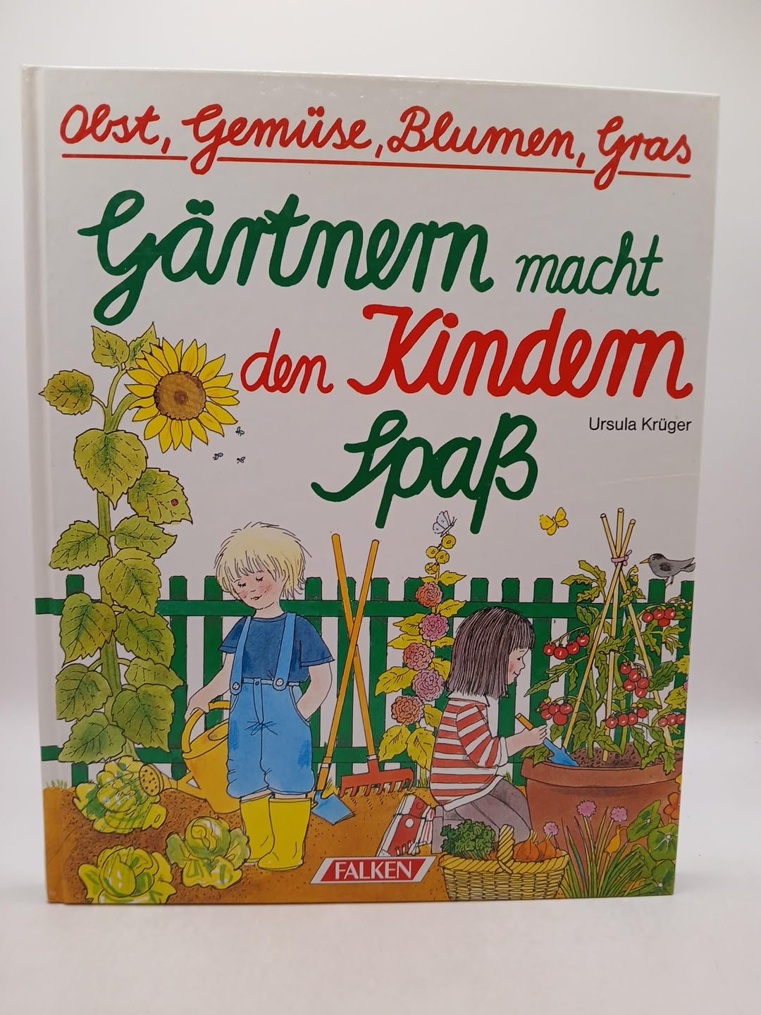 Gärtnern macht den Kindern Spaß. Obst, Gemüse, Blumen, Gras.