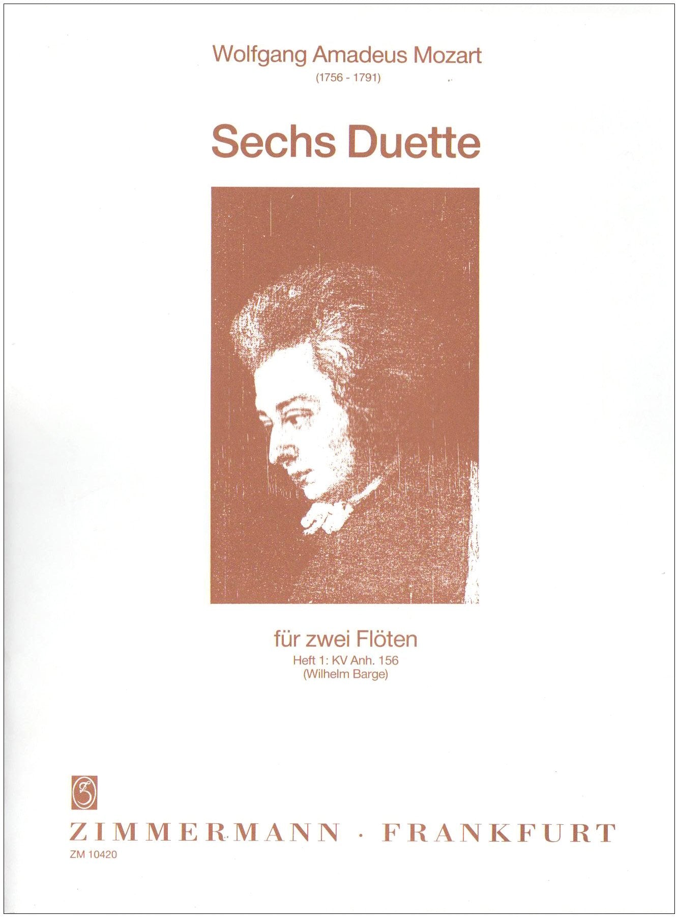 Sechs Duette: Nr. 1-3. Heft 1. KV Anh. 156. 2 Flöten.