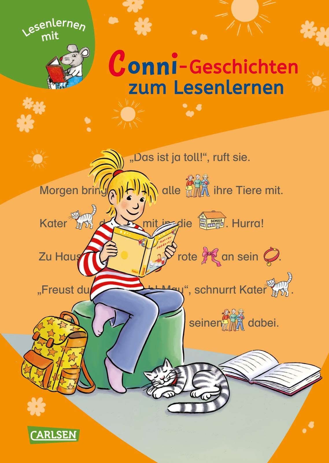 LESEMAUS zum Lesenlernen Sammelbände: Conni-Geschichten zum Lesenlernen: 3 Bild-Wörter-Geschichten mit Leserätseln für Kinder ab 6 Jahren zum Mitlesen