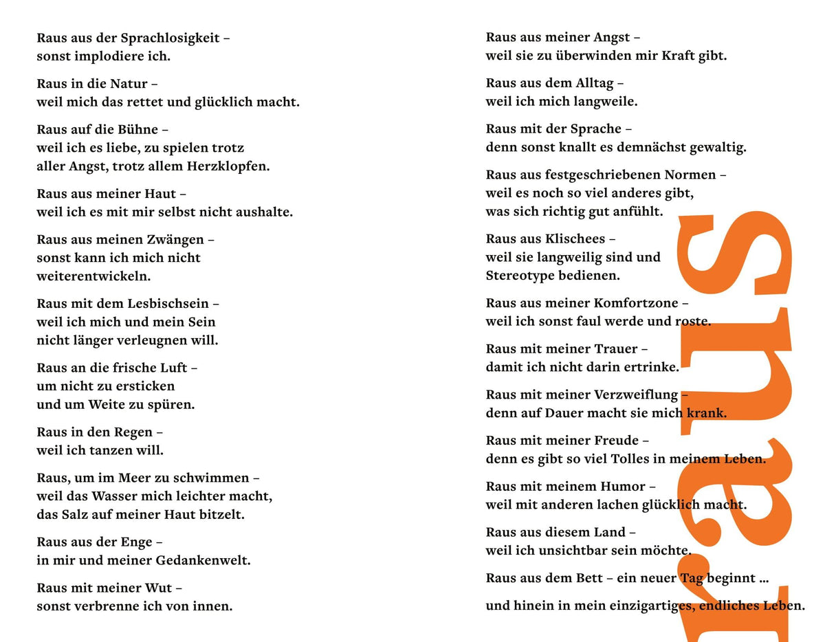 Ich muss raus: Autobiografie – Ulrike Folkerts, Deutschlands beliebteste TV-Kommissarin, erzählt offen und humorvoll von ihrem Leben, Kämpfen und dem Weg zu sich selbst. Mutig und inspirierend!