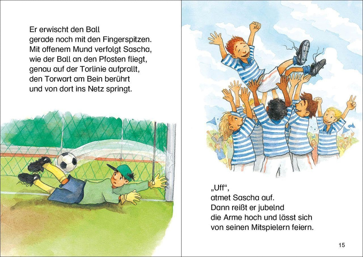 Leselöwen - Das Original - 7-Minuten-Geschichten zum Lesenlernen - Fußball, Tore, Meisterträume: Erstlesebuch für Kinder ab 6 Jahren