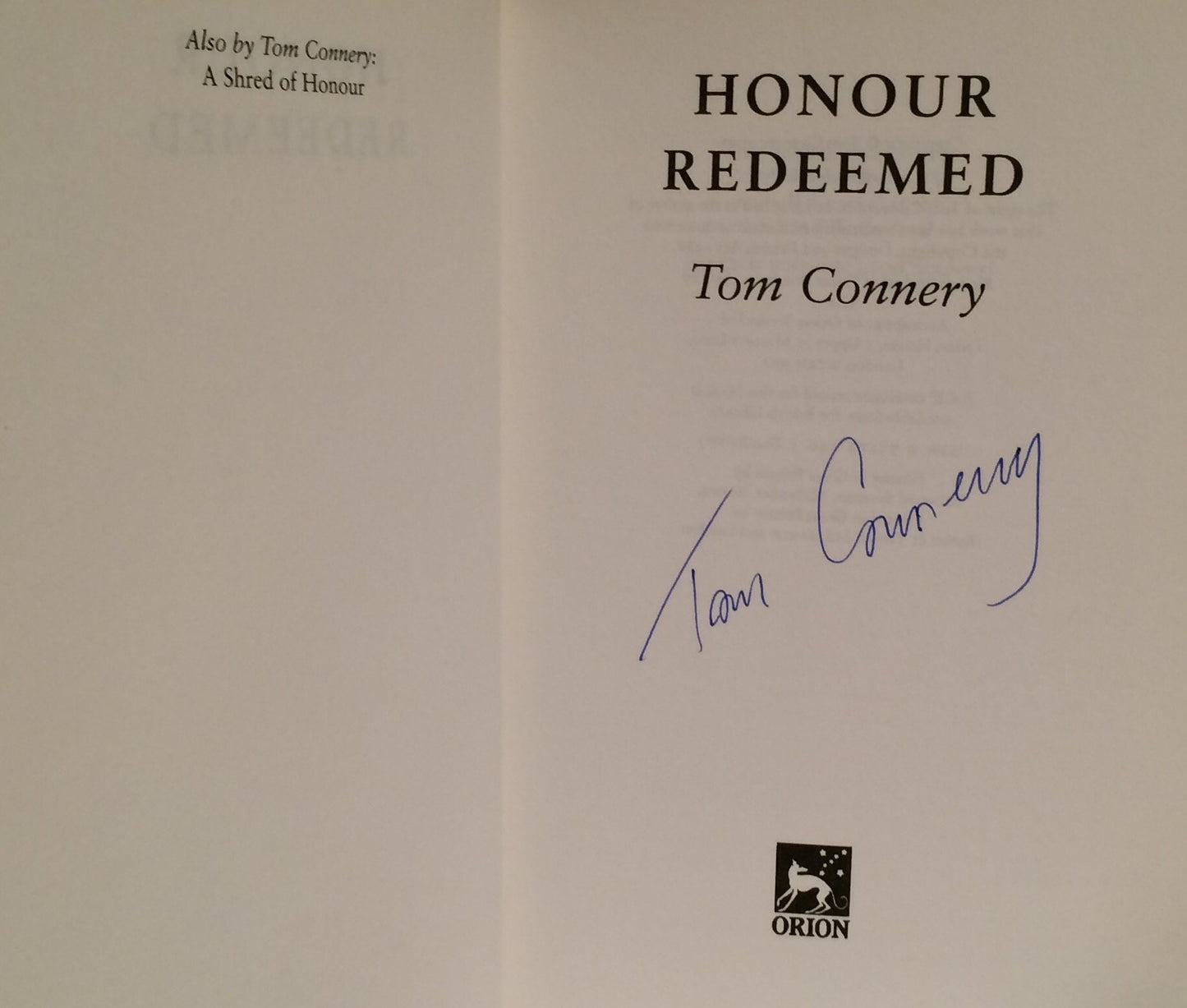 Honour Redeemed