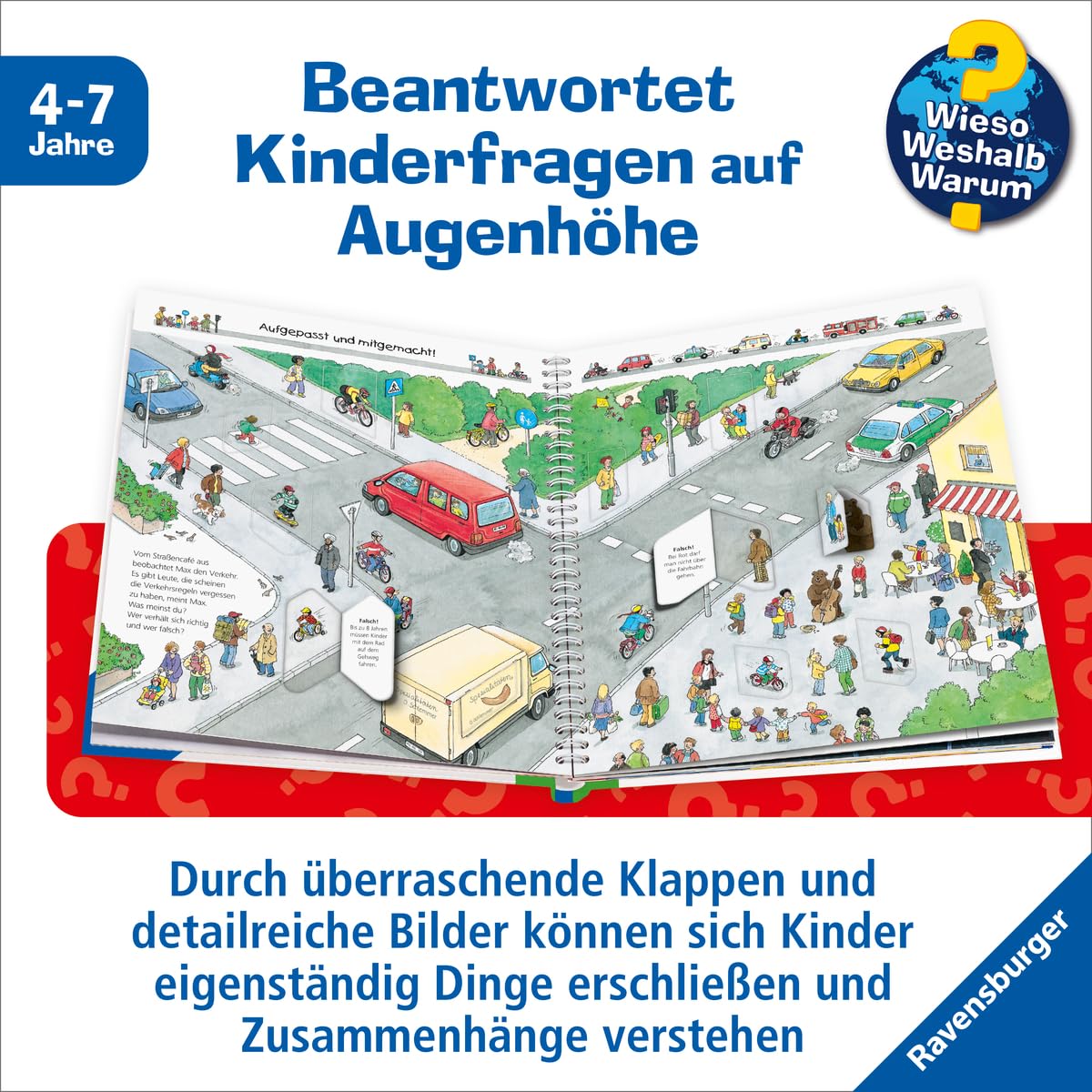 Wieso? Weshalb? Warum?, Band 5 - Pass auf im Straßenverkehr (Sachbuch ab 4 Jahre - mit Klappen): Pass Auf Im Strassenverkehr (Kernreihe, 5)