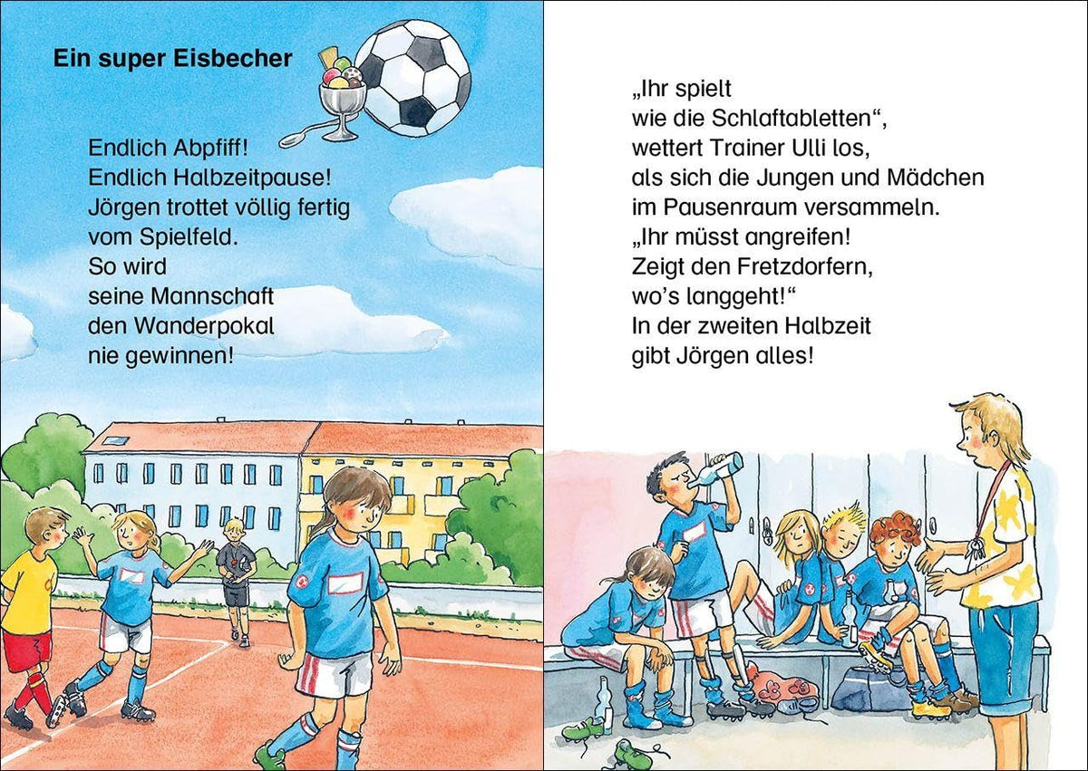 Leselöwen - Das Original - 7-Minuten-Geschichten zum Lesenlernen - Fußball, Tore, Meisterträume: Erstlesebuch für Kinder ab 6 Jahren