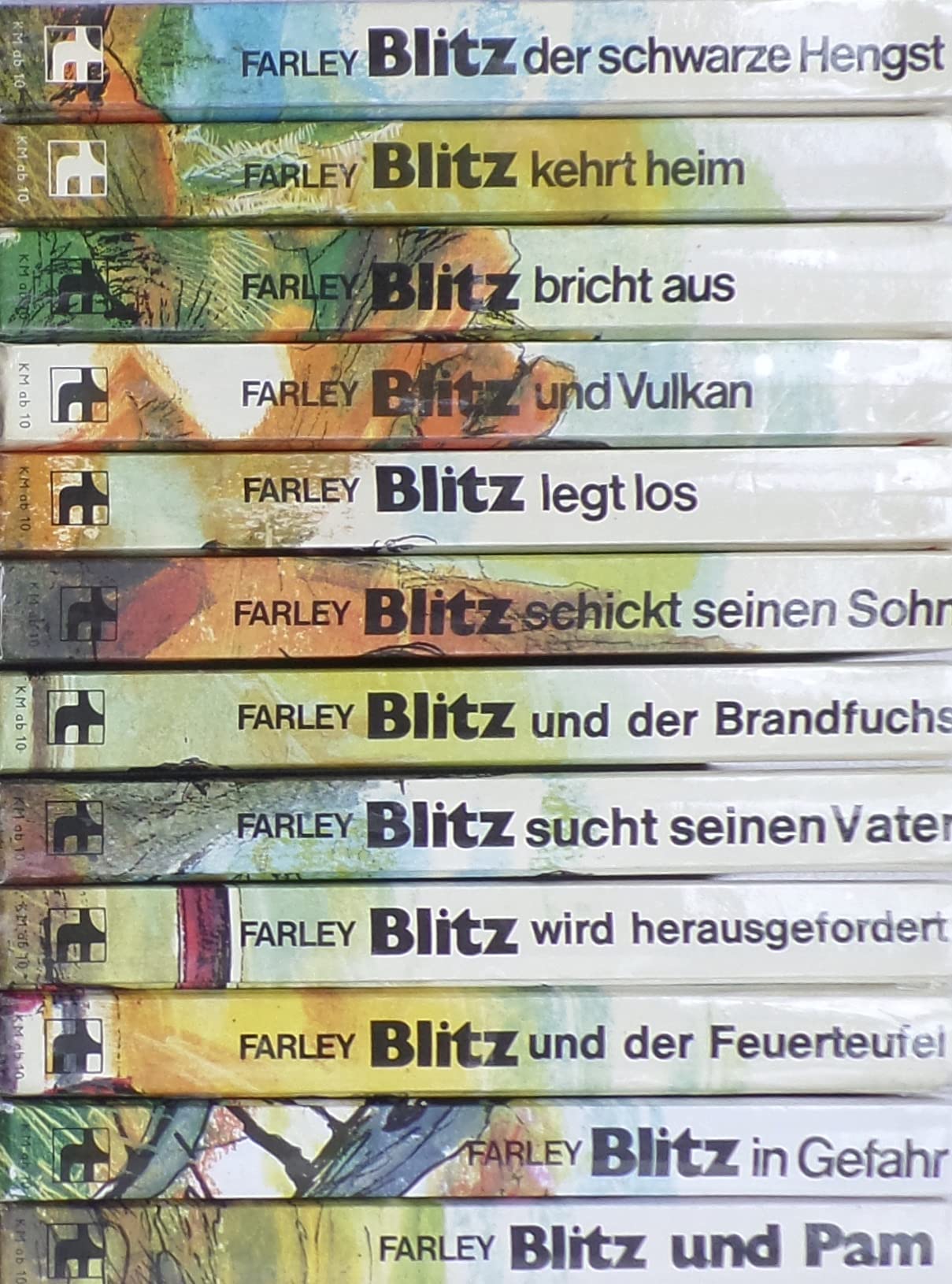 Blitz, der schwarze Hengst / kehrt heim / schickt seinen Sohn / Vulkan / bricht aus / legt los / sucht seinen Vater / der Brandfuchs / Feuerteufel / wird herausgefordert / in Gefahr / Pam (12 Bände)