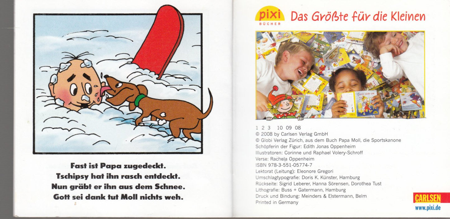 Papa Moll beim Wintersport - Pixi-Buch 1567 (Einzeltitel) aus Pixi-Serie 174