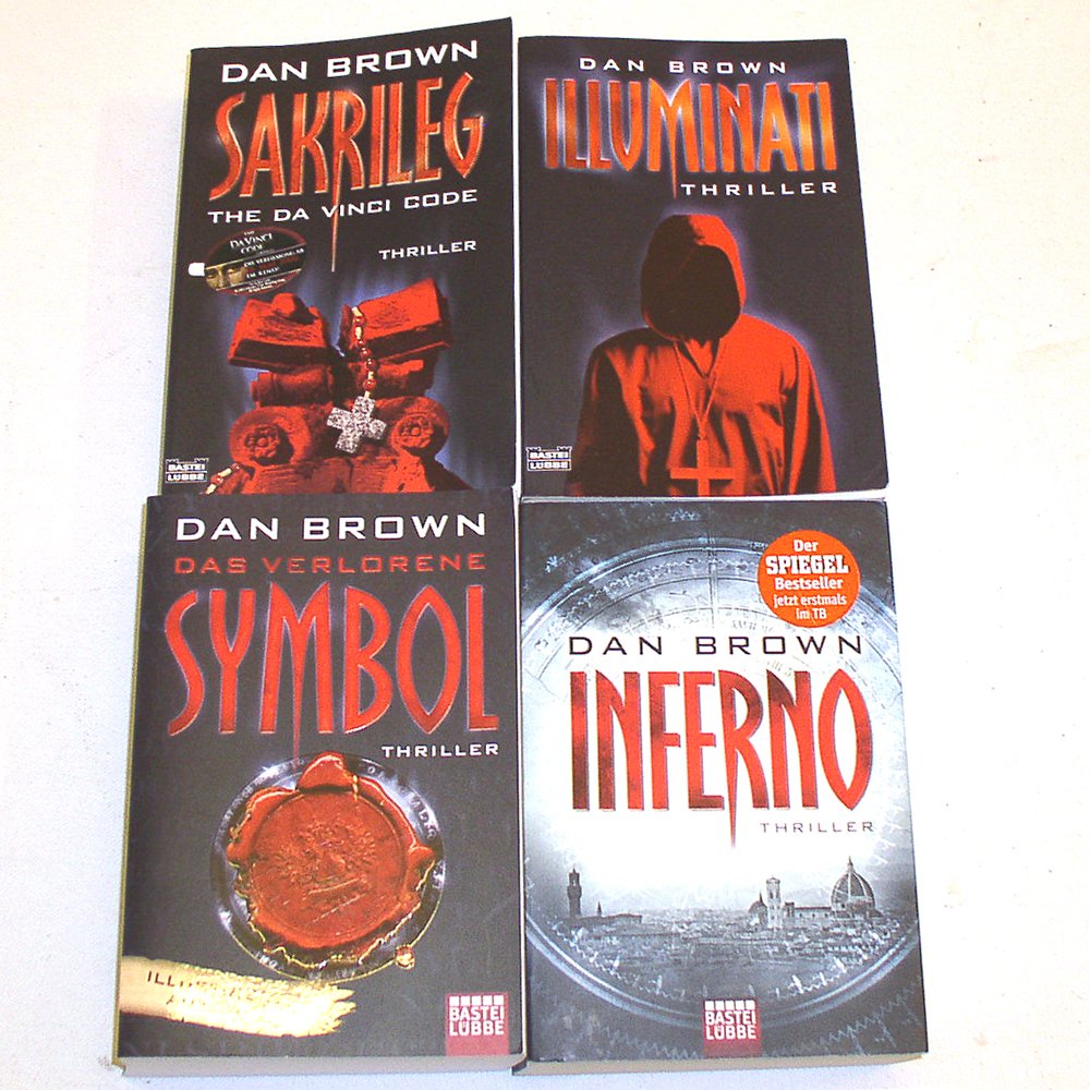 Robert Langdon 1-4 (Sakrileg - Illuminati - Das verlorene Symbol - Inferno) 1,2,3,4